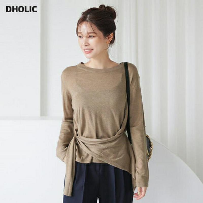 【新作10%OFF】スリットディテールニット・全3色・b64243 レディース【tops】【トップス ニット ニットトップス 長
