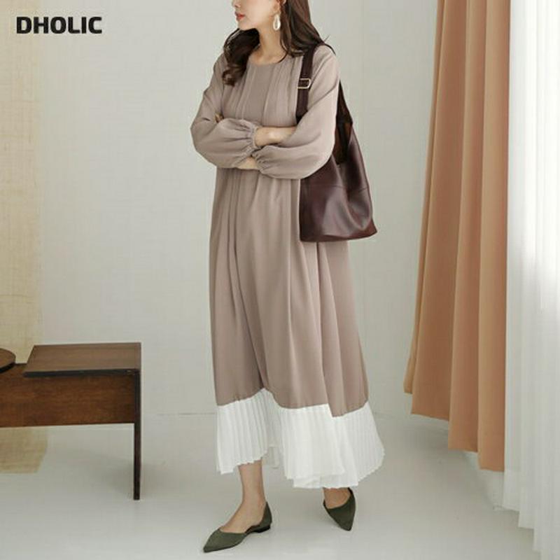 【新作10%OFF】プリーツヘムタックワンピース・全2色・64258 レディース【ops】【ワンピース ロング ロングワンピース