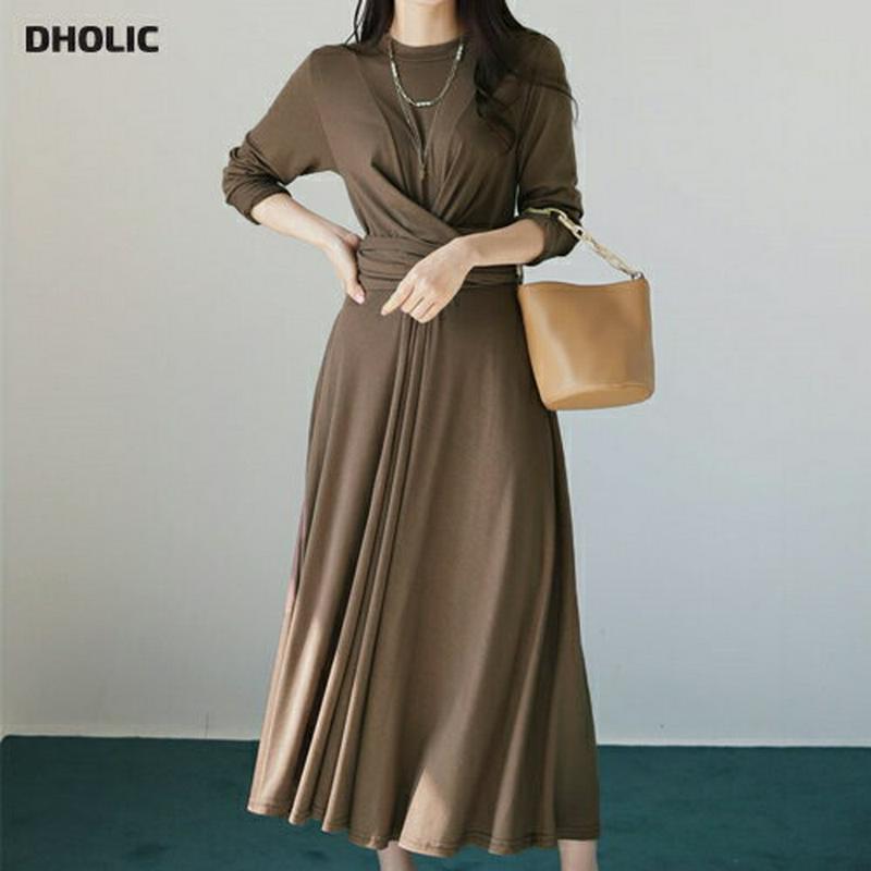 【新作10%OFF】ツイストラップフレアワンピース・全3色・t00318 レディース【ops】【ワンピース ロング ロングワンピ