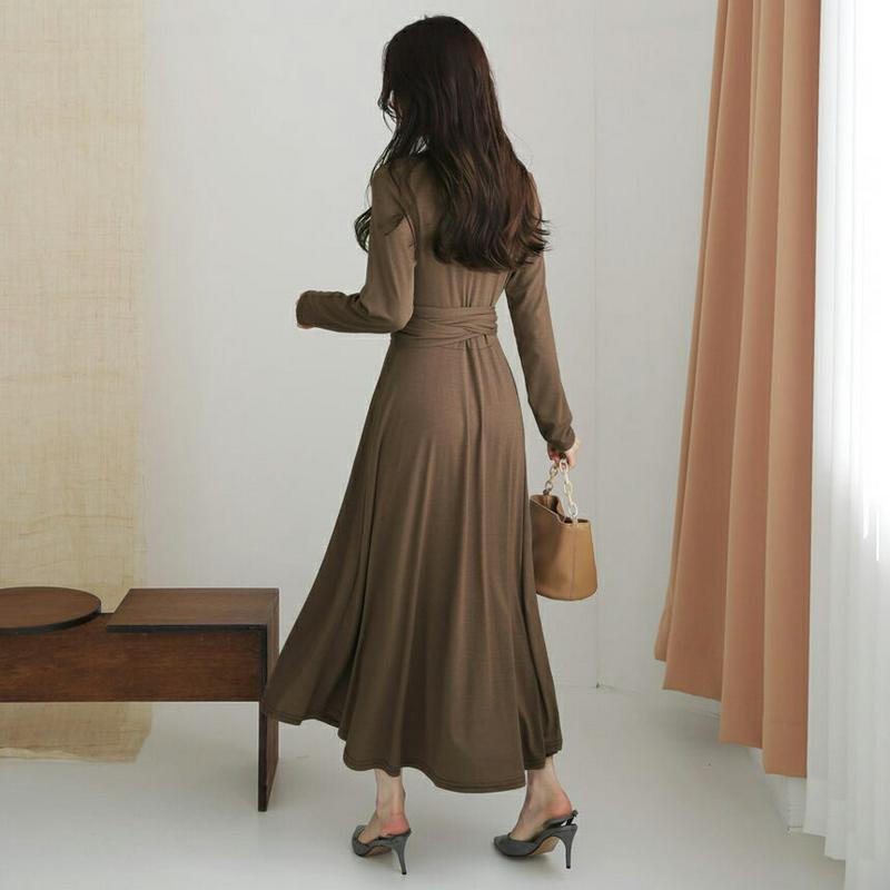 【新作10%OFF】ツイストラップフレアワンピース・全3色・t00318 レディース【ops】【ワンピース ロング ロングワンピ