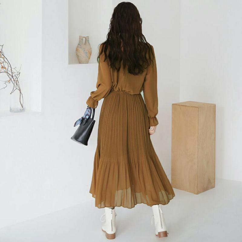 【新作10%OFF】プリーツシフォンワンピース・全3色・t64251 レディース【ops】【ワンピース ロング ロングワンピース