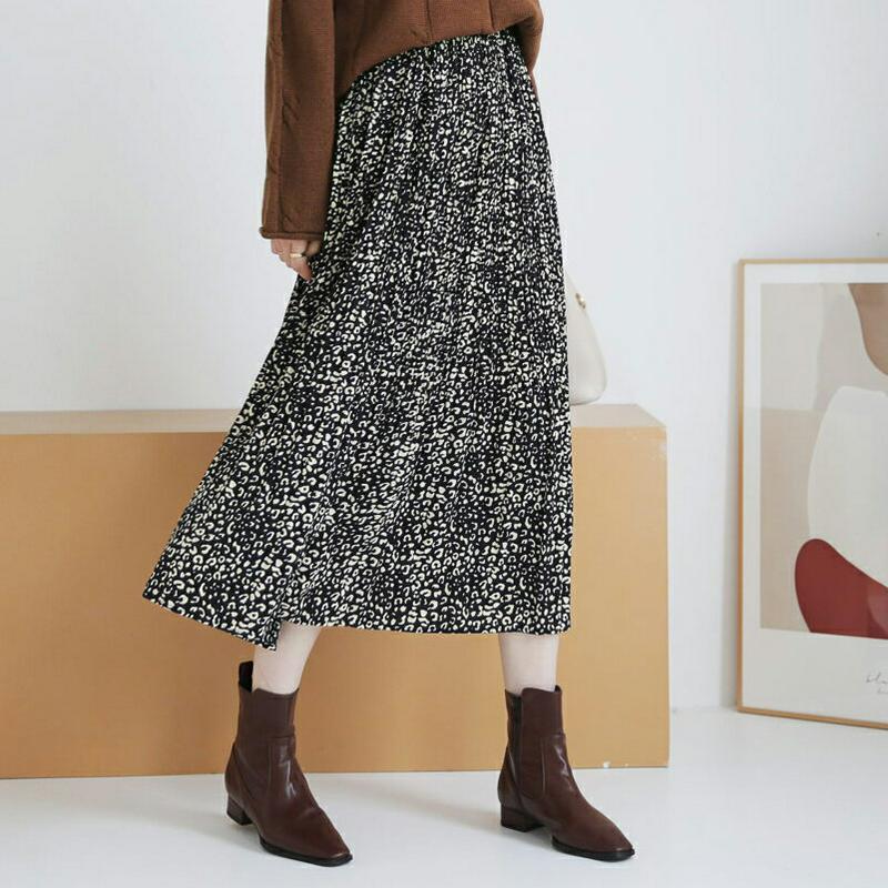 【新作10%OFF】レオパードプリーツスカート・全2色・t64344 レディース【sk】【スカート ロング ロングスカート レオ