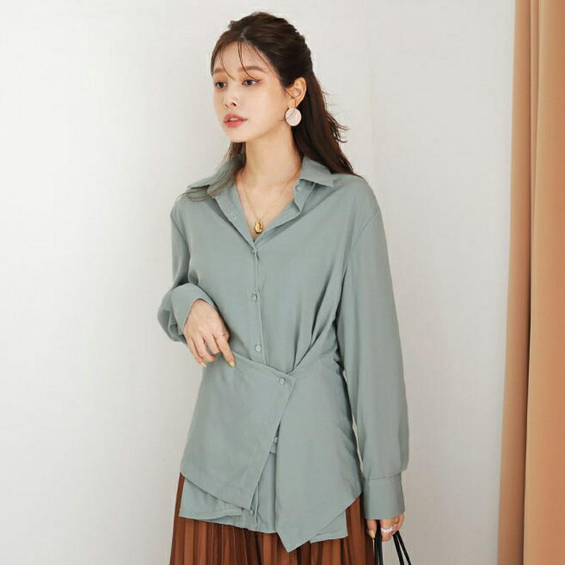 【新作10%OFF】ラップシャツブラウス・全3色・t64241 レディース【bl】【トップス ブラウス シャツブラウス ラップデ