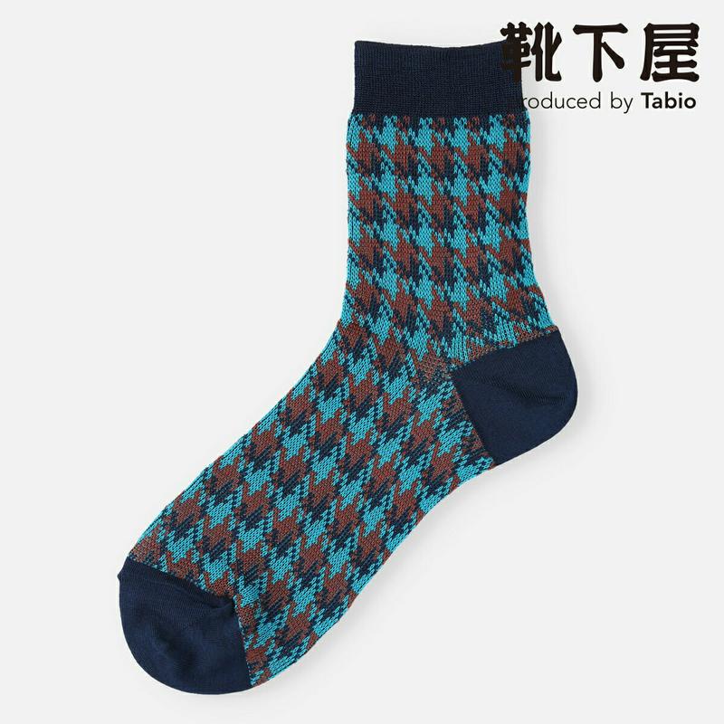 【あす楽】【Tabio】 ハウンドトゥース柄ショートソックス / 靴下屋 靴下 タビオ くつ下 ショート レディース 日本製