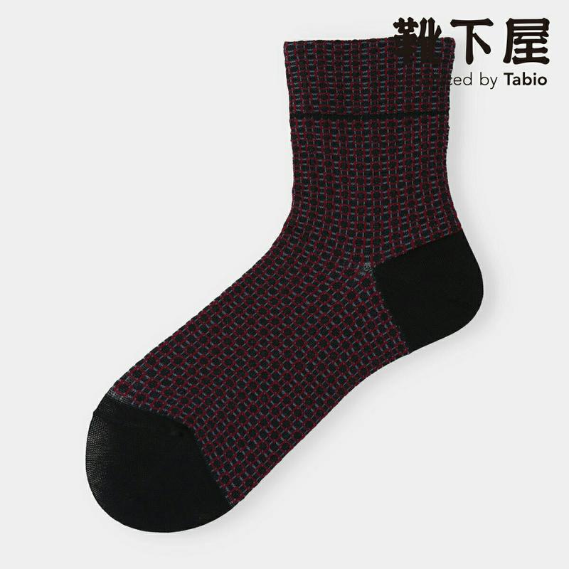 【あす楽】【Tabio】 マイクロスクエア柄ショートソックス / 靴下屋 靴下 タビオ くつ下 ショート レディース 日本製