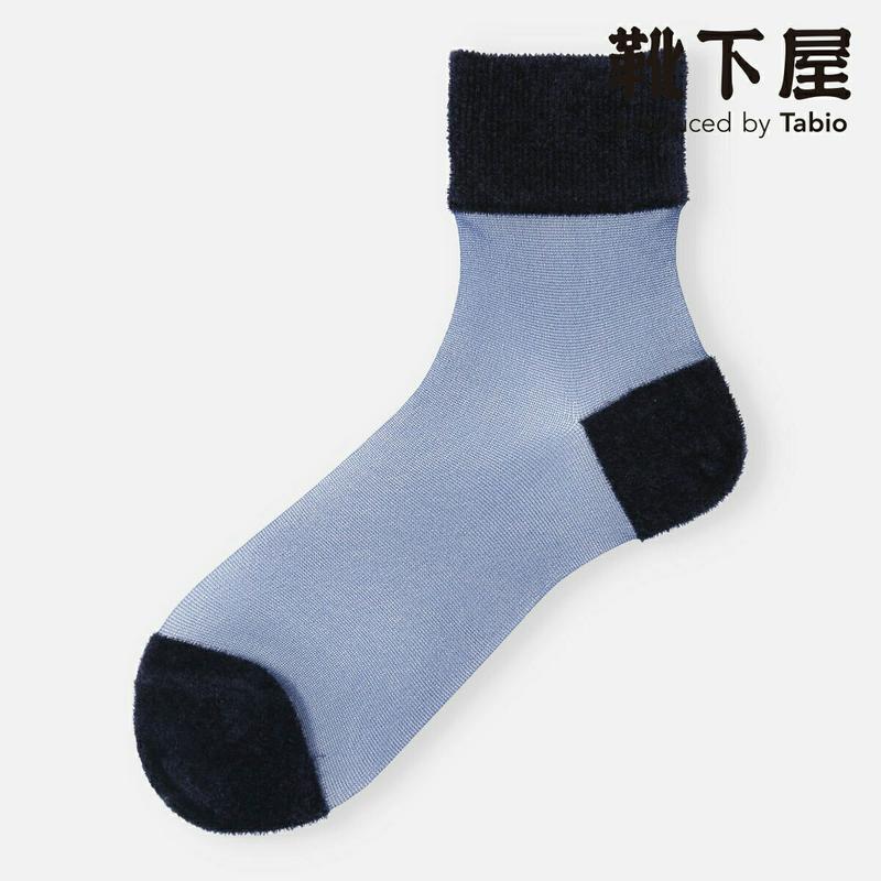 【あす楽】【靴下屋】 三面ベロアシアーショートソックス / 靴下 タビオ Tabio くつ下 ショート レディース 日本製