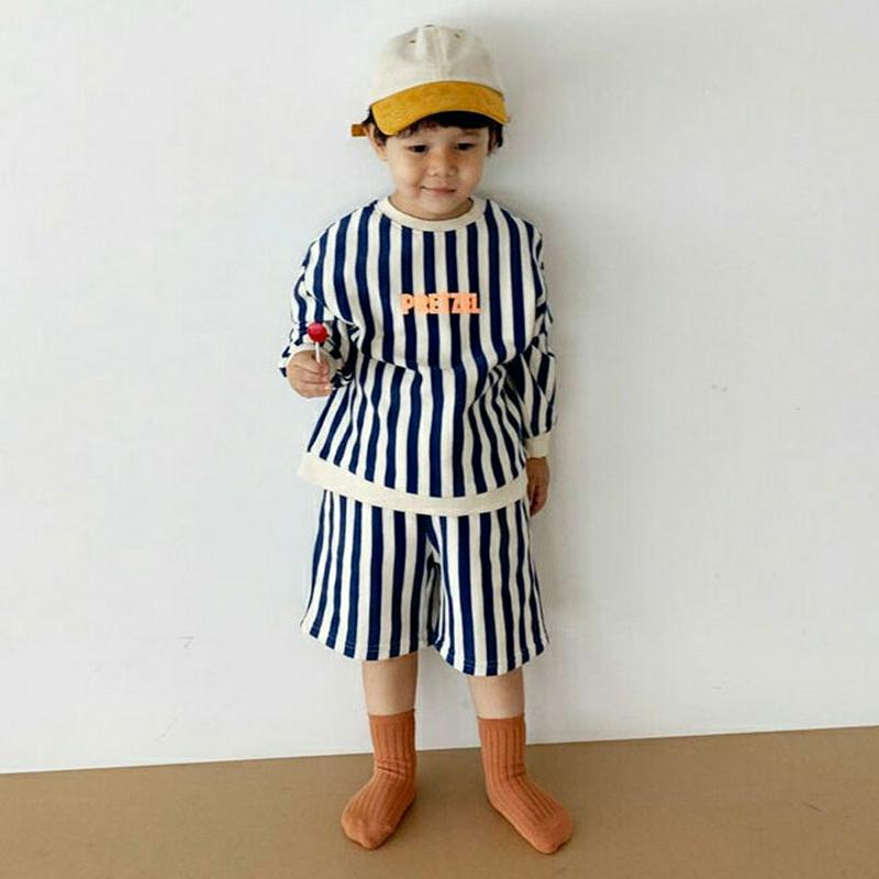 【只今15%OFF】ロゴストライプ上下SET・u05831 キッズ【3~8才】【set】【セットアップ setup トップス 長