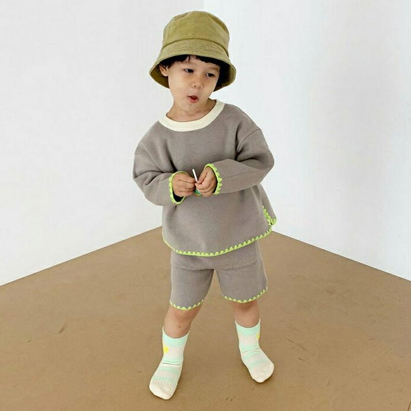 【只今15%OFF】刺繍へムTシャツ&パンツSET・u05829 キッズ【3~8才】【set】【セットアップ setup トップ