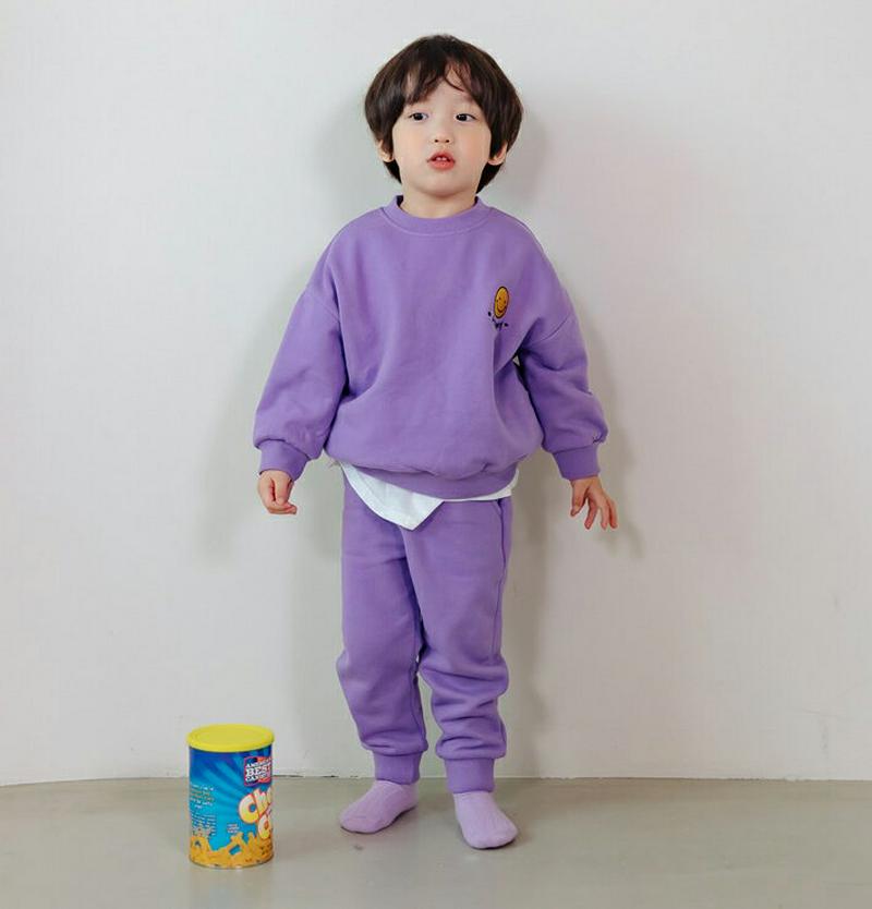 【只今15%OFF】HAPPYスマイルスウェットSET・u06957 キッズ【3~8才】【set】【セットアップ セット set