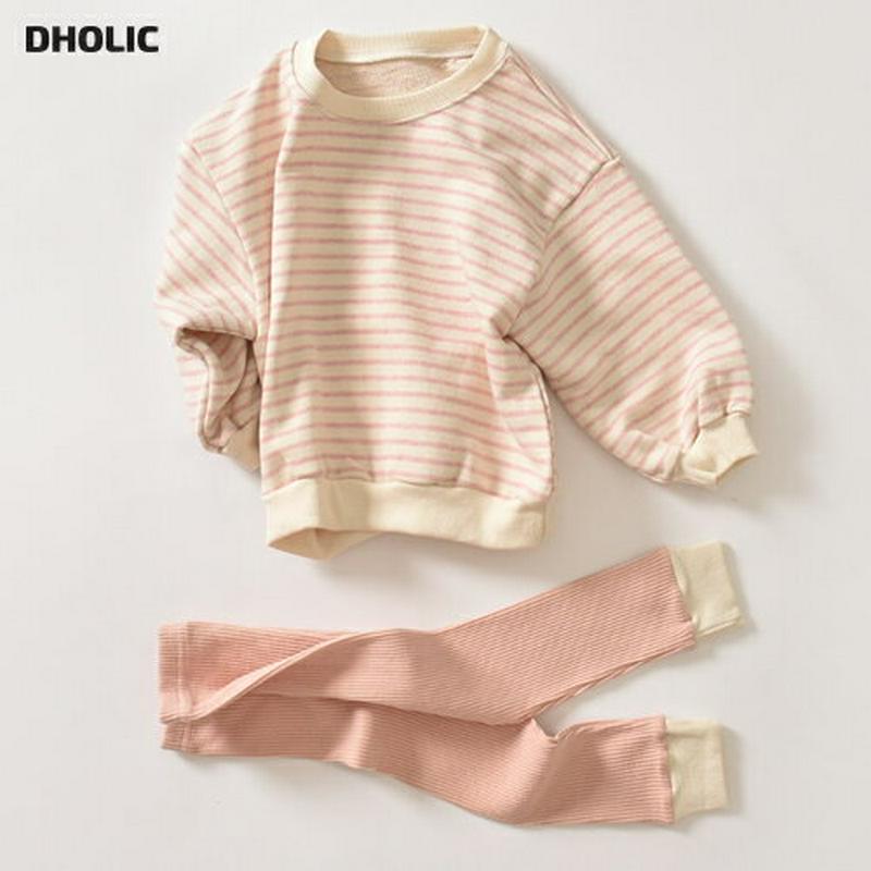 【只今15%OFF】ボーダースウェット&リブレギンスSET・u07301 キッズ【3~8才】【set】【セットアップ セット s