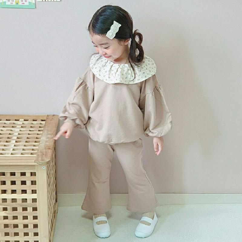 【只今15%OFF】ラッフルネックTシャツ&パンツSET・u06576 キッズ【3~8才】【set】【セットアップ セット se