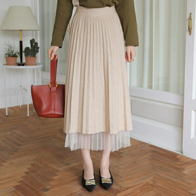 【新作10%OFF】プリーツチュールリバーシブルスカート・全3色・b64358 レディース【sk】【韓国 ファッション ボトムス