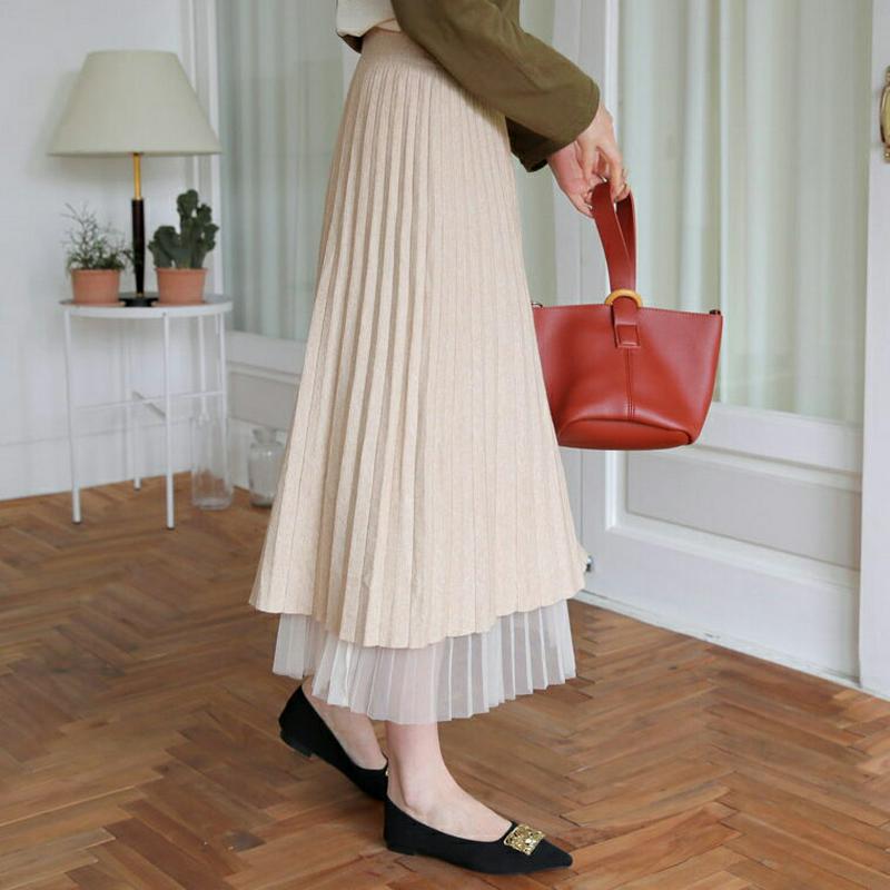 【新作10%OFF】プリーツチュールリバーシブルスカート・全3色・b64358 レディース【sk】【韓国 ファッション ボトムス