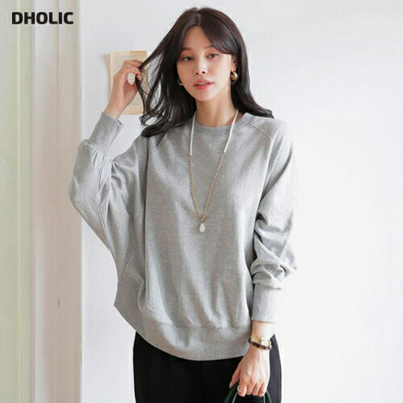 【新作10%OFF】ラグランラウンドスウェット・全5色・b64285 レディース【tops】【韓国 ファッション トップス スウ