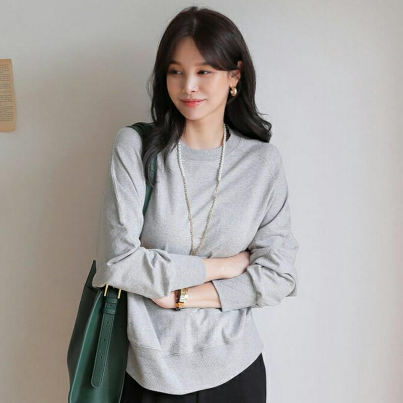 【新作10%OFF】ラグランラウンドスウェット・全5色・b64285 レディース【tops】【韓国 ファッション トップス スウ