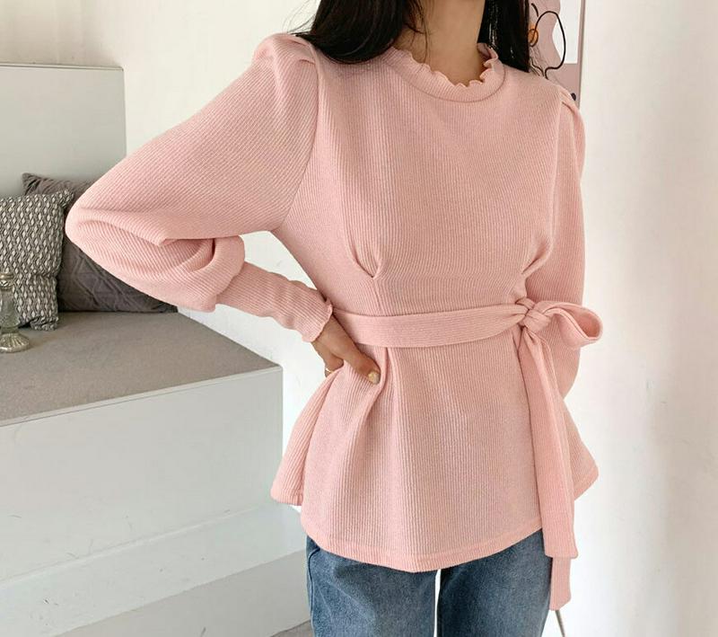 【新作10%OFF】ストラップ付フリルネックTシャツ・全3色・t55947 レディース【tops】【韓国 ファッション トップス