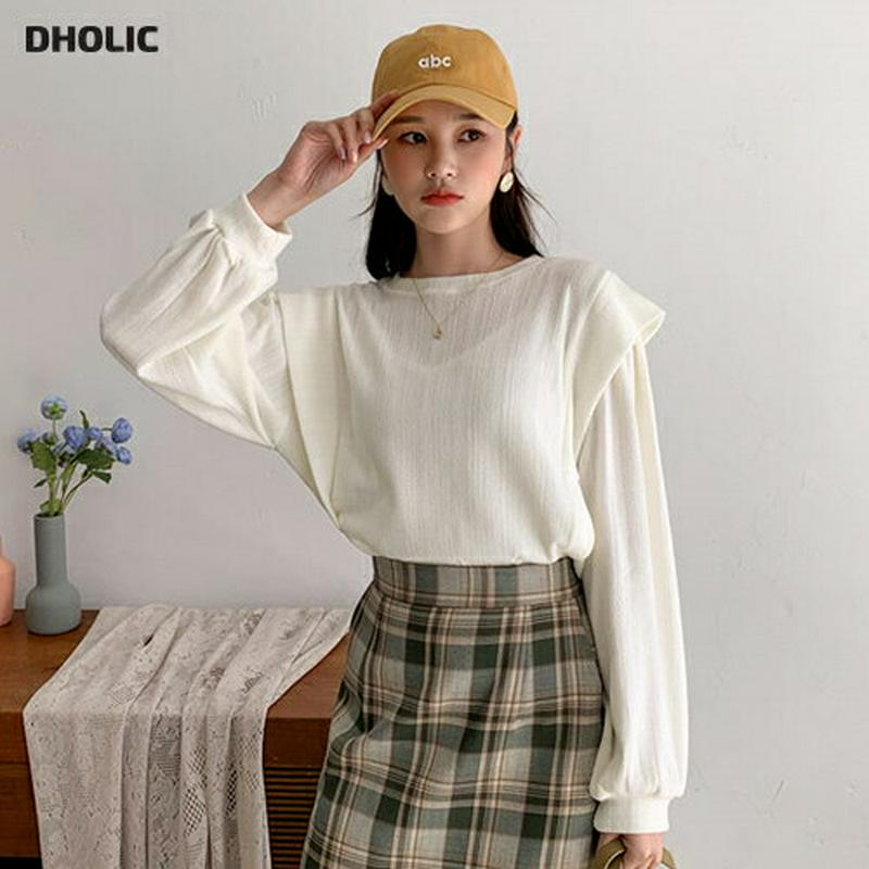 【新作10%OFF】ショルダーフリルニット・全4色・b55934 レディース【tops】【韓国 ファッション トップス ニット 