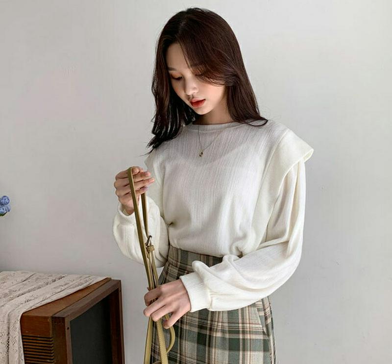 【新作10%OFF】ショルダーフリルニット・全4色・b55934 レディース【tops】【韓国 ファッション トップス ニット 