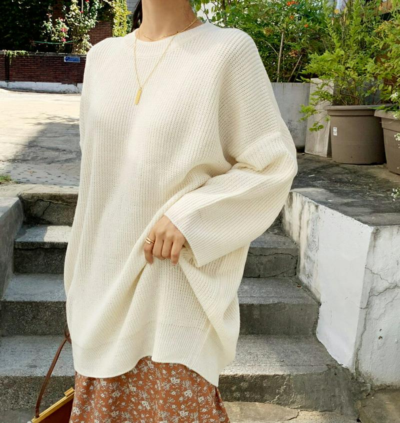 【新作10%OFF】ボクシーニット・全4色・b55879 レディース【tops】【韓国 ファッション トップス ニット ニットト