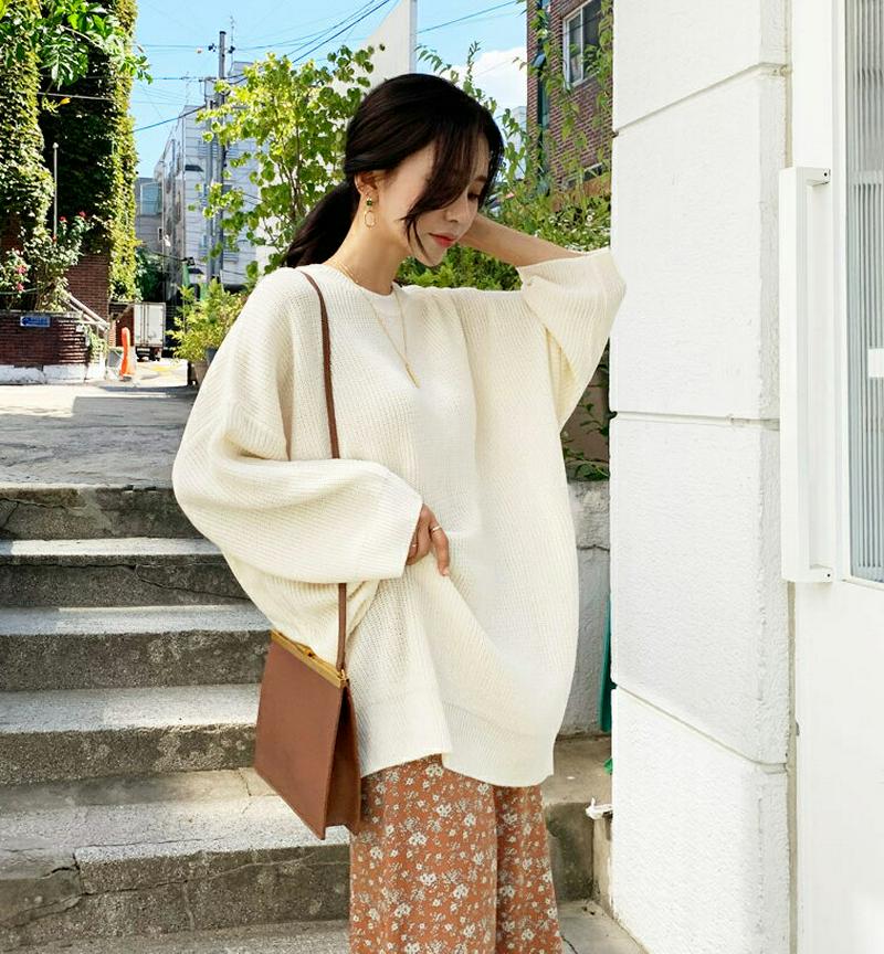 【新作10%OFF】ボクシーニット・全4色・b55879 レディース【tops】【韓国 ファッション トップス ニット ニットト