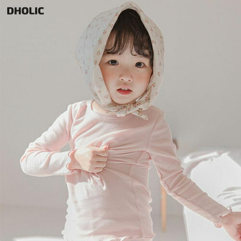 メロウヘムTシャツルームウェアSET(ピンク)・p005881 キッズ【3~8才】【uw】【パジャマ　ルームウェア 部屋着 トップス Tシャツ 長袖 ズボン ボトムス 可愛い かわいい 春 秋 女の子 韓国 韓国子供服 子供 こども 子供服 こども服】【KIDS】