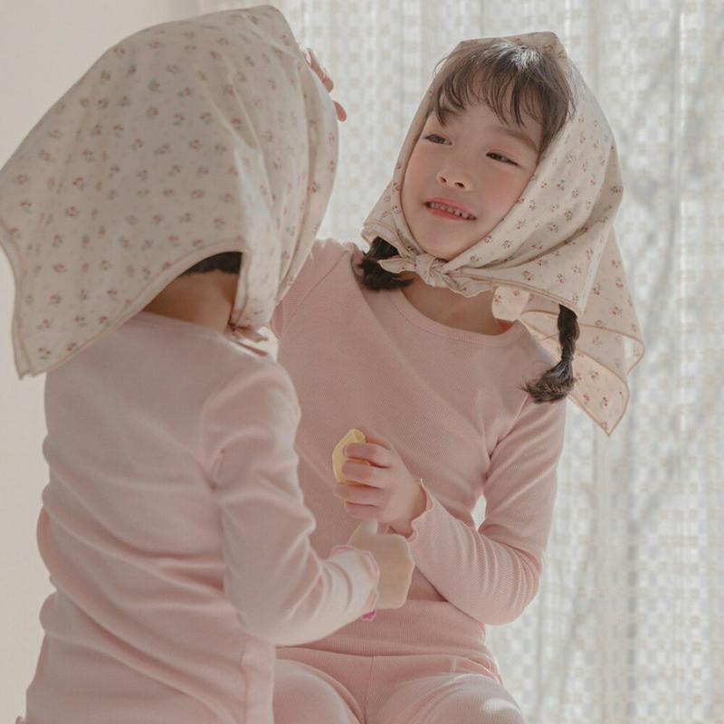 メロウヘムTシャツルームウェアSET(ピンク)・p005881 キッズ【3~8才】【uw】【パジャマ　ルームウェア 部屋着 トップス Tシャツ 長袖 ズボン ボトムス 可愛い かわいい 春 秋 女の子 韓国 韓国子供服 子供 こども 子供服 こども服】【KIDS】