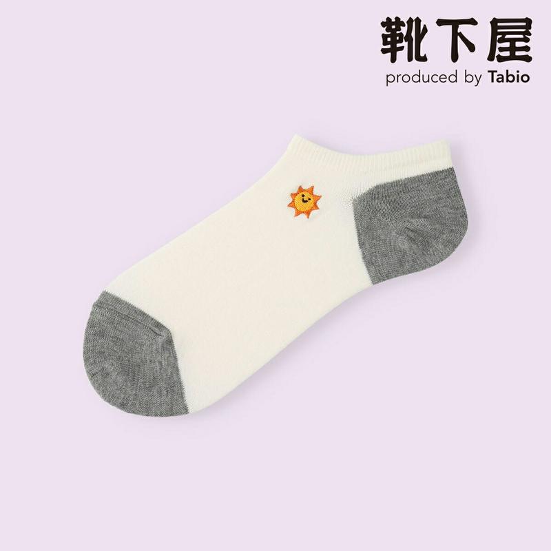 【全品送料無料★〜6/11 23:59迄】【クーポンで3足1,100円】【Mighty Soxer】 お天気柄刺繍スニーカー用ソックス / 靴下屋 3pairs 靴下 タビオ マイティソクサー くつ下 レディース 日本製