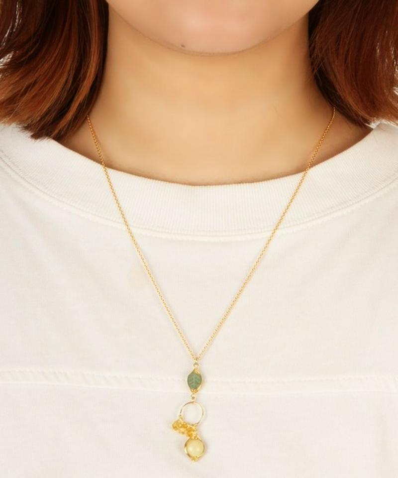 【秋の味覚フルーツアクセ】K14GF レモンネックレス