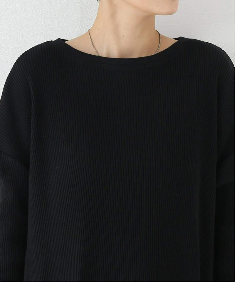 コットンテレコリブ ボートネックワイドチュニック（JOURNAL STANDARD relume）
