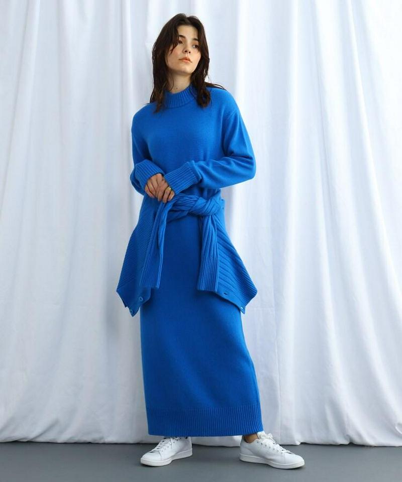 アシンメトリーデザインリブカーディガン
