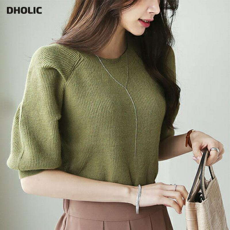 【新作10%OFF】リブパフニット・全4色・b64303 レディース【tops】【韓国 ファッション トップス ニット ニットト