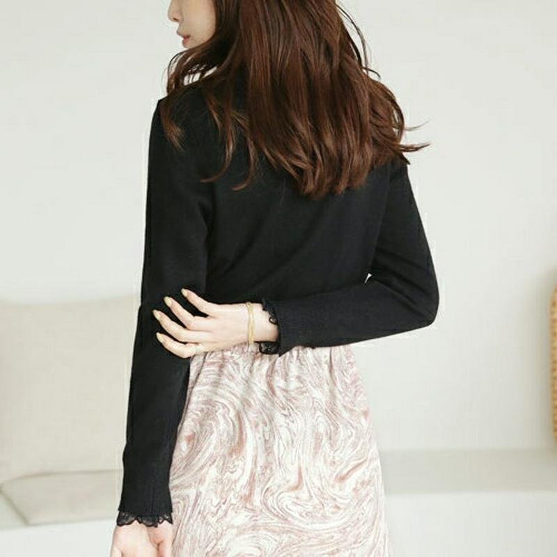 【新作10%OFF】レースポイントニット・全4色・b64307 レディース【tops】【韓国 ファッション トップス ニット ニ