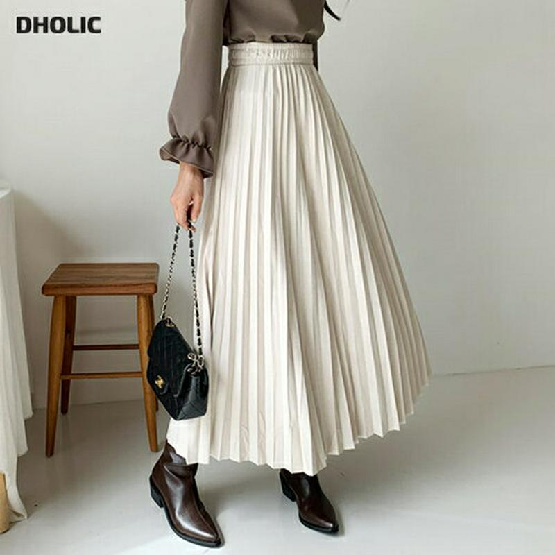 【新作10%OFF】スエード調プリーツスカート・全3色・t56966 レディース【sk】【韓国 ファッション ボトムス スカート