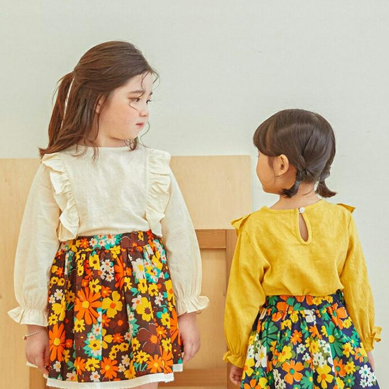 【新作10%OFF】フリルショルダーブラウス・u06443 キッズ【3~8才】【bl】【トップス ブラウス フリル フリルショル