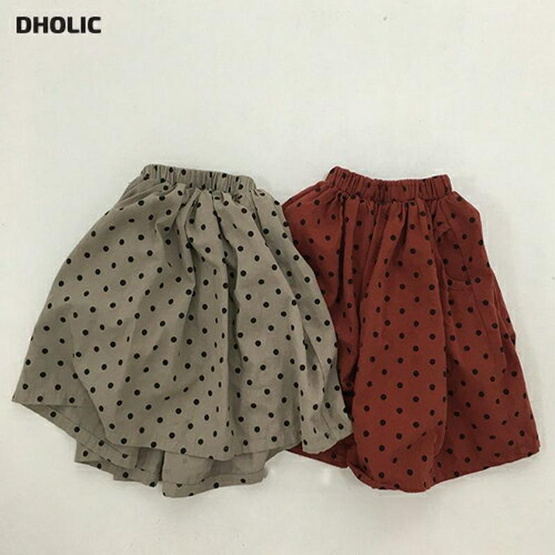 【新作10%OFF】ドットスカート・u06475 キッズ【3~8才】【sk】【スカート ミディ丈 ミディスカート ロング ロング