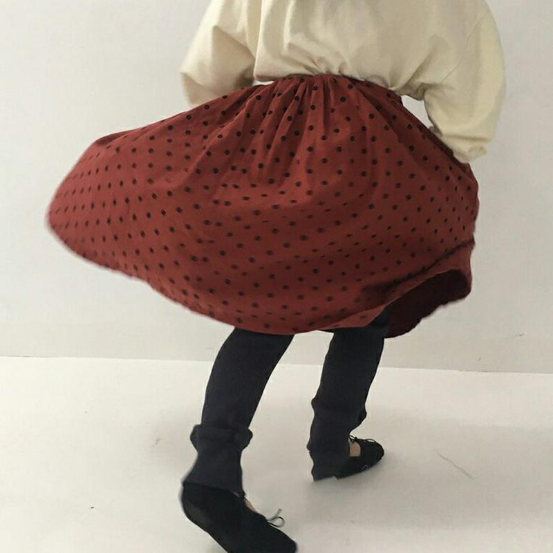 【新作10%OFF】ドットスカート・u06475 キッズ【3~8才】【sk】【スカート ミディ丈 ミディスカート ロング ロング