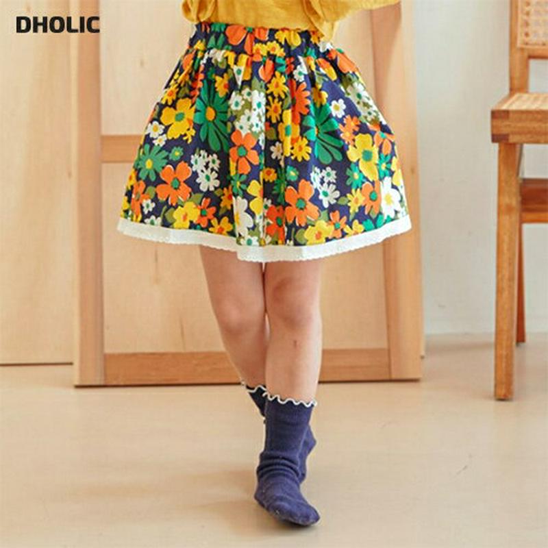 【新作10%OFF】フラワープリントスカート・u06464 キッズ【3~8才】【sk】【スカート ミニスカート 花柄　フラワー 
