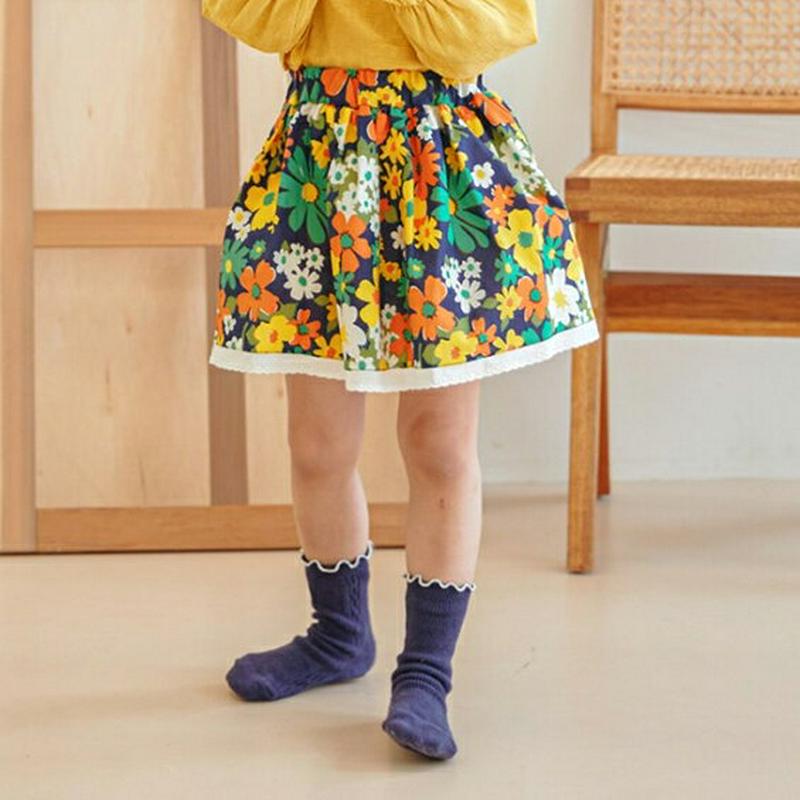 【新作10%OFF】フラワープリントスカート・u06464 キッズ【3~8才】【sk】【スカート ミニスカート 花柄　フラワー 