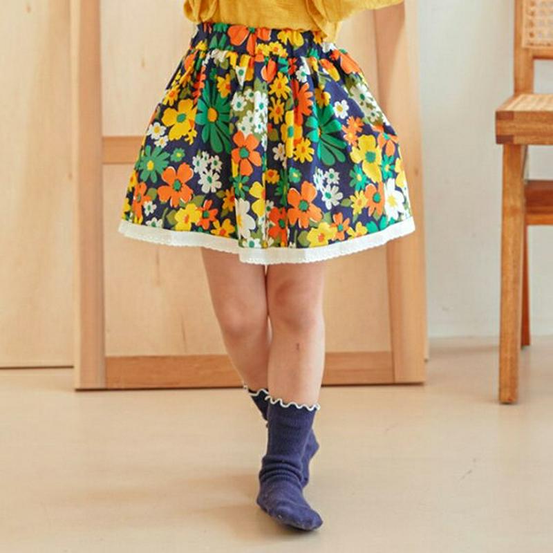 【新作10%OFF】フラワープリントスカート・u06464 キッズ【3~8才】【sk】【スカート ミニスカート 花柄　フラワー 
