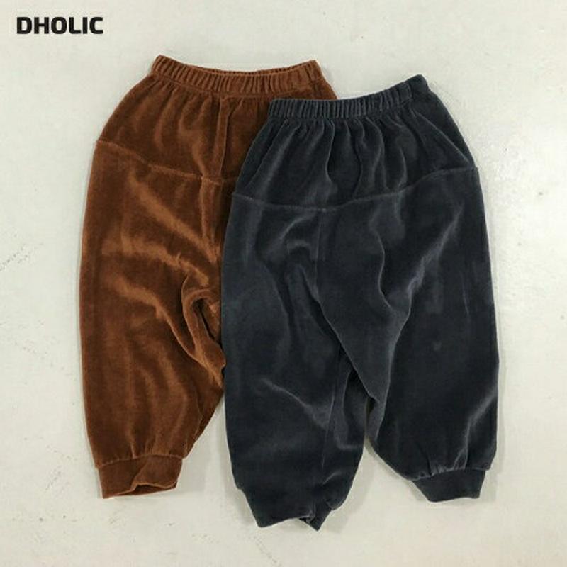 【新作10%OFF】ベロアパンツ・u06476 キッズ【3~8才】【pt】【パンツ ズボン ボトムス ベロア ベロアパンツ 単色
