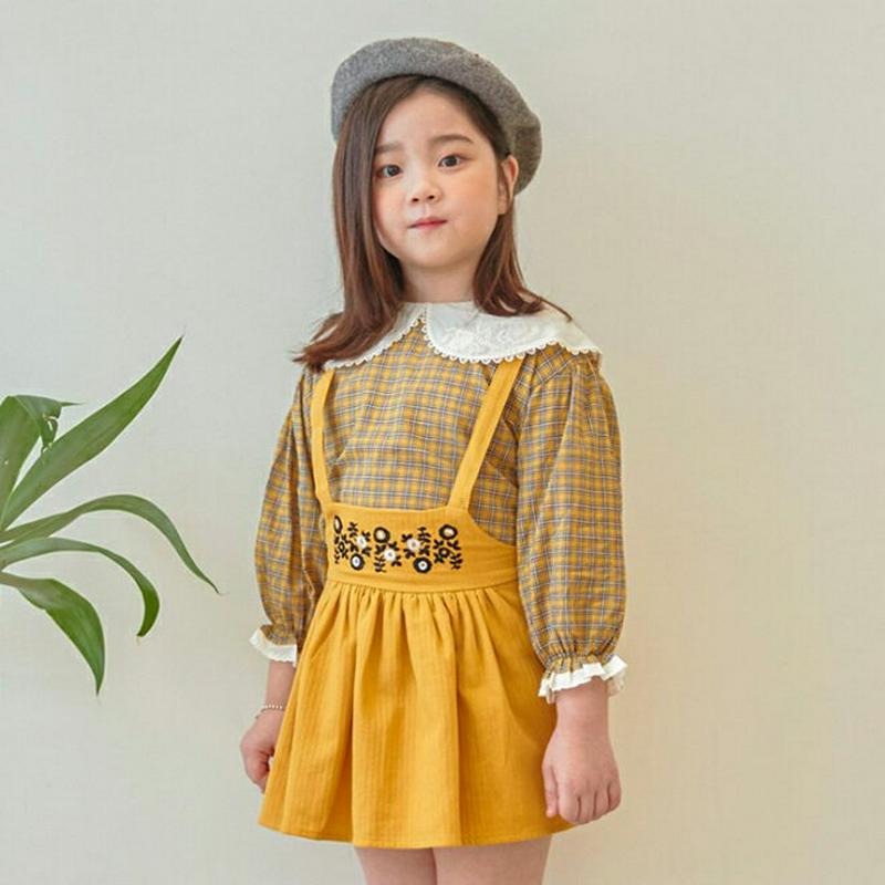 【新作10%OFF】フラワー刺繍ストラップスカート・u06468 キッズ【3~8才】【sk】【スカート ミニスカート ストラップ