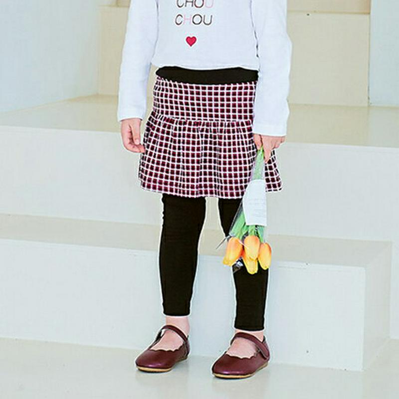 【新作10%OFF】チェックミニスカートレギンス・p006031 キッズ【3~8才】【pt】【スカートレギンス ミニスカート ス