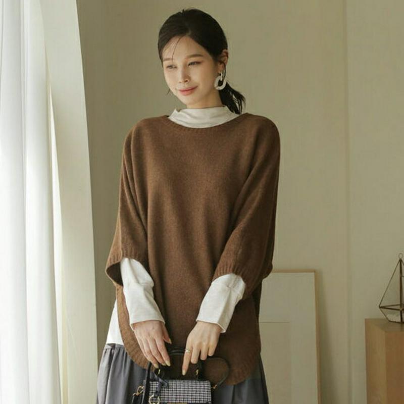 ルーズサイドボタンニット・全5色・t64384 レディース【tops】【韓国 ファッション トップス ニット ニットトップス ラ