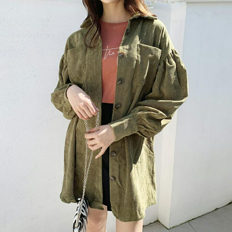 ベルト付コーデュロイシャツワンピース・全3色・b61308 レディース【ops】【韓国 ファッション ワンピース ミニ丈 ショー