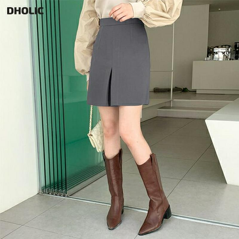 タックミニスカート・全2色・t61290 レディース【sk】【韓国 ファッション ボトムス スカート ミニ丈 ミニスカート Aラ