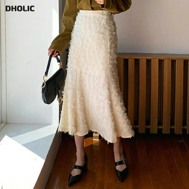 テクスチャーマーメイドスカート・全2色・b61295 レディース【sk】【韓国 ファッション ボトムス スカート ロング丈 ロン