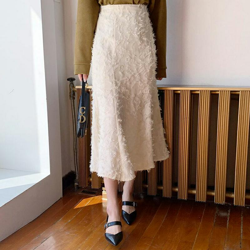 テクスチャーマーメイドスカート・全2色・b61295 レディース【sk】【韓国 ファッション ボトムス スカート ロング丈 ロン