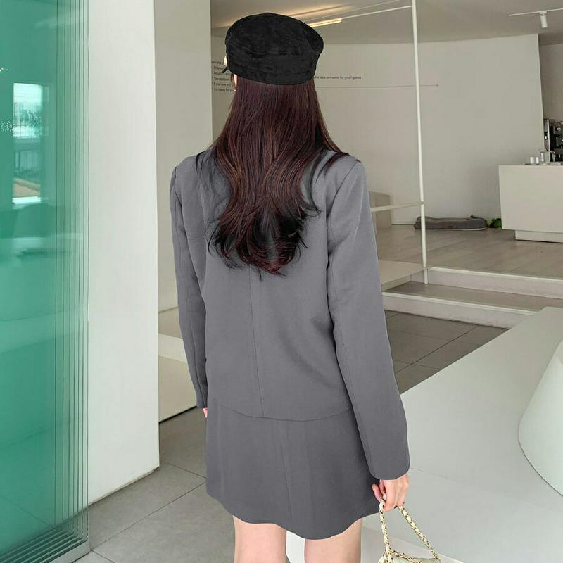 【送料無料】ショートジャケット&タックミニスカートSET・全2色・t61288 レディース【ops】【韓国 ファッション セット