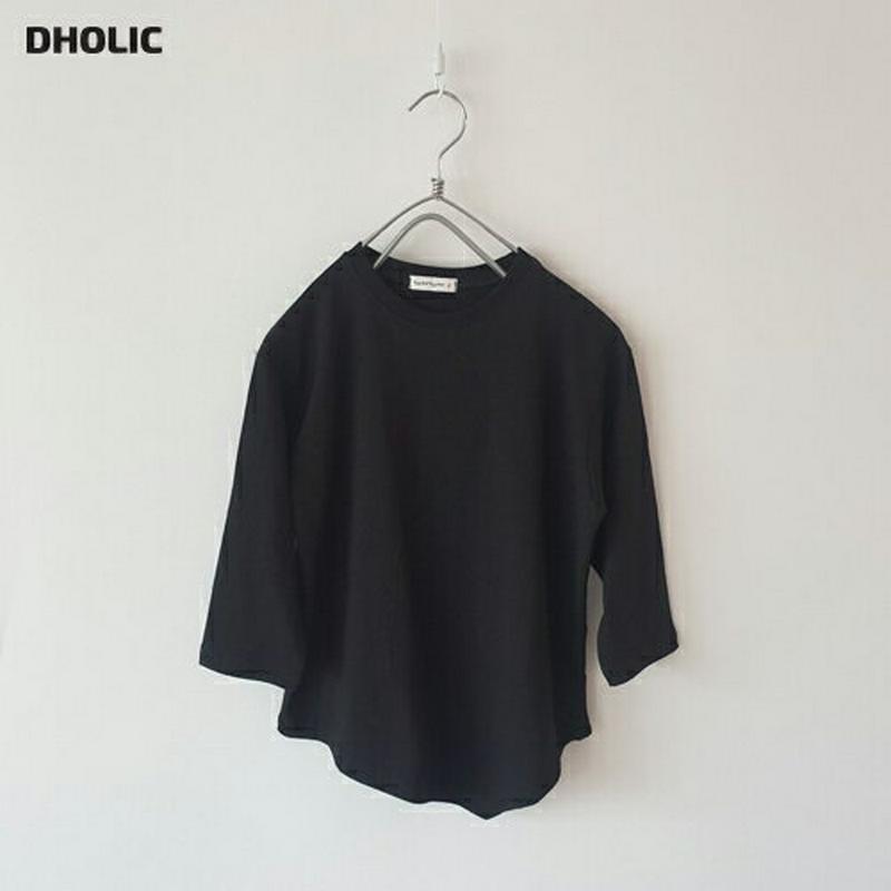 アシメヘムTシャツ・u06269 キッズ【3~8才】【tops】【トップス Tシャツ 長袖 アシメ アンバランス 単色 無地 シ