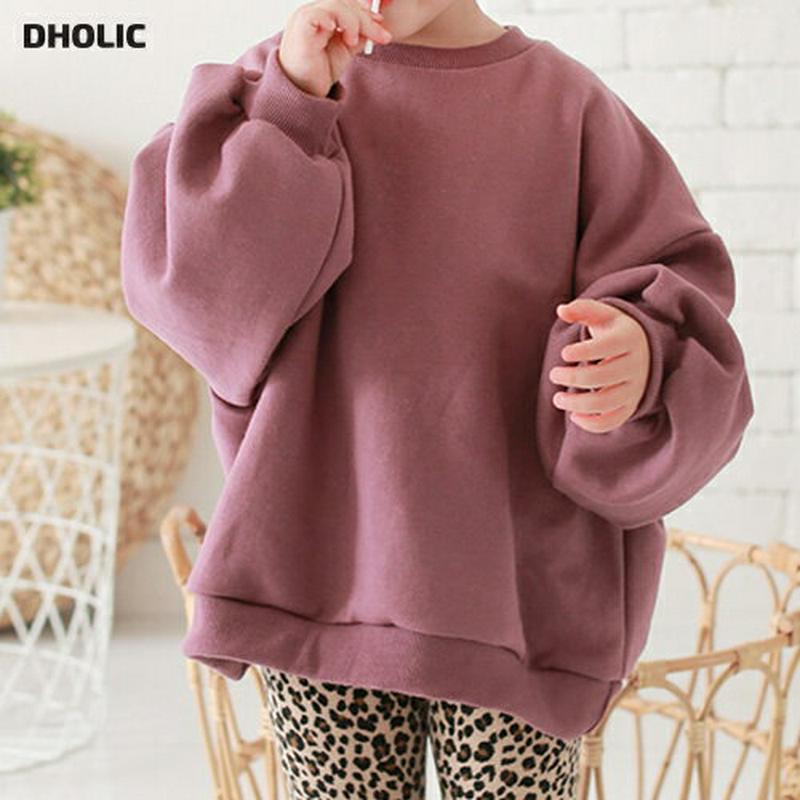 ベーシックコットンスウェット・p006238 キッズ【3~8才】【tops】【トップス　スウェット トレーナー 長袖 ゆったり ラフ カジュアル 単色 無地 シンプル ベーシック 秋 冬 女の子 男の子 韓国 韓国子供服 子供 こども 子供服 こども服】【KIDS】